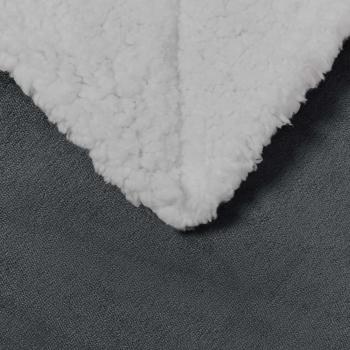 Überwurfdecke Dunkelgrau 220 x 240 cm Fleece