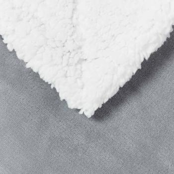 Überwurfdecke Grau 130 x 150 cm Fleece