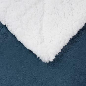 Überwurfdecke Marineblau 220 x 240 cm Fleece