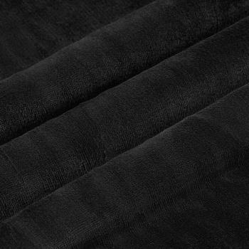 Überwurfdecke Schwarz 130 x 150 cm 1 Fleece