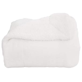 Überwurfdecke Weiß 130 x 150 cm Fleece