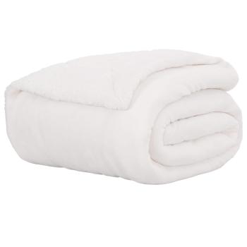 ARDEBO.de - Überwurfdecke Weiß 220 x 240 cm Fleece