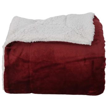 Überwurfdecke Bordeauxrot 130 x 150 cm 1 Fleece