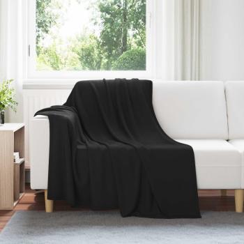 ARDEBO.de - Wohndecken 24 Stück Schwarz 200 x 150 cm Fleece