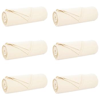 Wohndecken 6 Stück Creme 210 x 140 cm Fleece