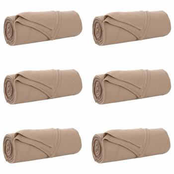 Wohndecken 6 Stück Kamel 350 x 270 cm Fleece