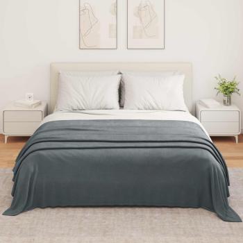 ARDEBO.de - Wohndecken 6 Stück Dunkelgrau 350 x 270 cm Fleece