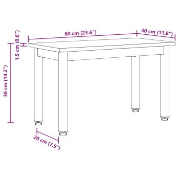 Couchtisch Schwarz Eichen-Optik 60 x 30 x 36 cm Holzwerkstoff