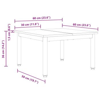 Couchtisch Sonoma 60 x 60 x 36 cm Holzwerkstoff