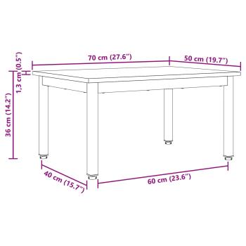 Couchtisch Altholz 70 x 50 x 36 cm Holzwerkstoff