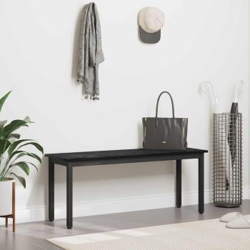 Bank Schwarz Eichen-Optik 110 x 35 x 45 cm Holzwerkstoff