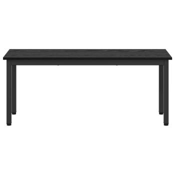 Bank Schwarz Eichen-Optik 110 x 35 x 45 cm Holzwerkstoff