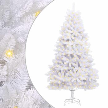 Künstlicher Weihnachtsbaum Weiß 240 cm PVC und Metall