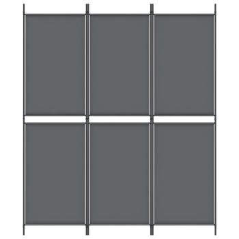 3-tlg. Paravent Anthrazit 150x180 cm Stoff
