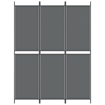 3-tlg. Paravent Anthrazit 150x200 cm Stoff
