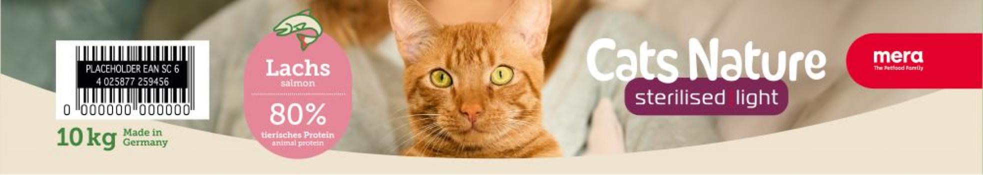 ARDEBO.de Mera Cat Nature Sterilized / Light Lachs 10kg