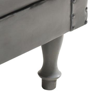 Sessel Grau Echtleder
