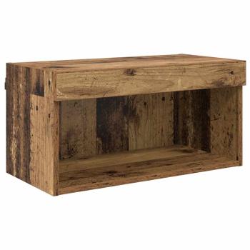 ARDEBO.de - TV Wand Einheiten mit LED 6 pcs Altholz Holzwerkstoff