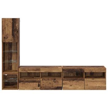 TV-Wandmöbel 4 Stk. Altholz Holzwerkstoff