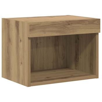 TV Wand Einheiten mit LED 5 Stück Artisan-Eiche 80 x 30 x 40 cm