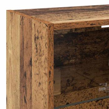 TV Wand Einheiten mit LED Wandmontiert 5 pcs Altholz 100 x 30 x 30 cm