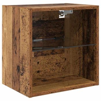 TV Wand Einheiten mit LED Wandmontiert 5 pcs Altholz 100 x 30 x 30 cm