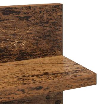 TV-Wandregal-Set with LED String Lights 5 pcs Altholz Holzwerkstoff