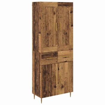 Highboard mit Schubladen Altholz 69,5 x 34 x 180 cm Holzwerkstoff