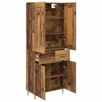 Highboard mit Schubladen Altholz 69,5 x 34 x 180 cm Holzwerkstoff