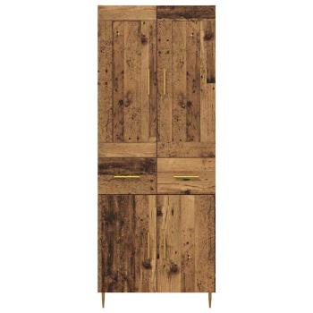 Highboard mit Schubladen Altholz 69,5 x 34 x 180 cm Holzwerkstoff
