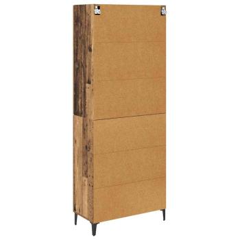 Highboard Wandmontiert Altholz 69,5 x 34 x 180 cm Holzwerkstoff