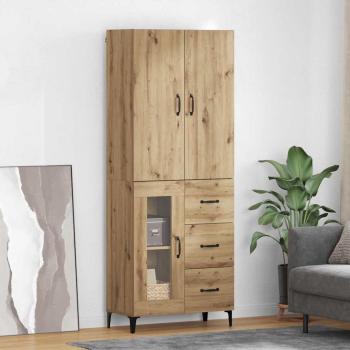ARDEBO.de - Highboard Wandmontiert Artisan-Eiche 69,5 x 34 x 180 cm Holzwerkstoff