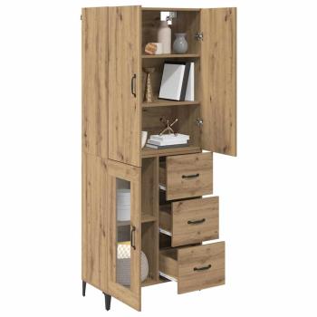 Highboard Wandmontiert Artisan-Eiche 69,5 x 34 x 180 cm Holzwerkstoff