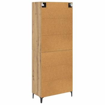 Highboard Wandmontiert Artisan-Eiche 69,5 x 34 x 180 cm Holzwerkstoff