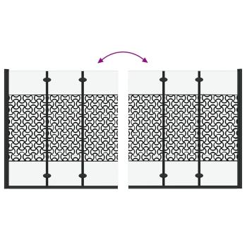 Duschabtrennung Schwarz und Transparent 130 x 130 cm Gehärtetes Glas