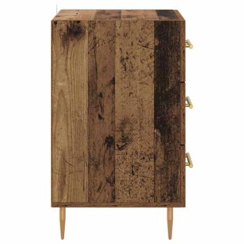 Nachttisch mit Schubladen Altholz 40 x 40 x 66 cm Holzwerkstoff