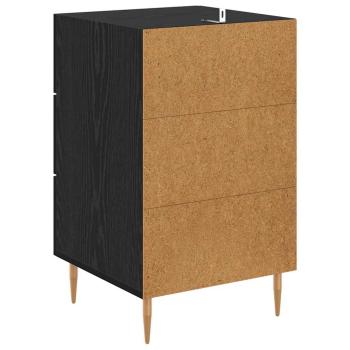 Nachttisch Schwarz Eichen-Optik 40 x 40 x 66 cm Holzwerkstoff