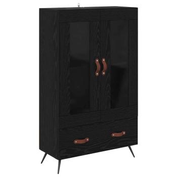 Highboard Schwarz Eichen-Optik 69,5 x 31 x 115 cm
