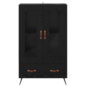Highboard Schwarz Eichen-Optik 69,5 x 31 x 115 cm