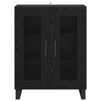 Sideboard Schwarz Eichen-Optik 69,5 x 34 x 90 cm Holzwerkstoff