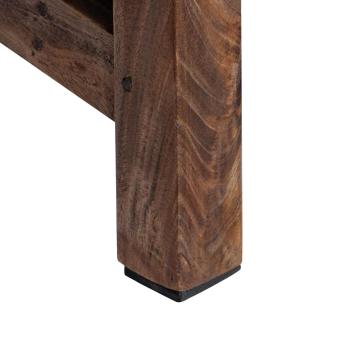 Hocker Natur 30 x 20 x 20 cm Mahagoni Holz