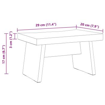 Hocker Natur 29 x 20 x 17 cm Mahagoni Holz