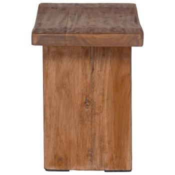 Hocker Natur 40 x 25 x 31 cm Mahagoni Holz