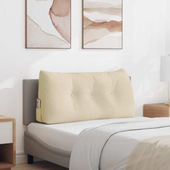ARDEBO.de - Rücken Kissen Creme 100 x 24 x 50 cm Stoff