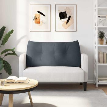 Rückenkissen Dunkelgrau 100 x 24 x 50 cm Samt