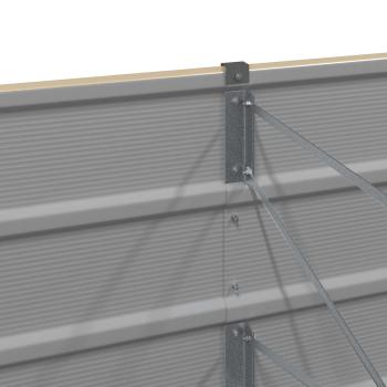 Pflanzkübel Elfenbein 160 x 80 x 45 cm Stahl