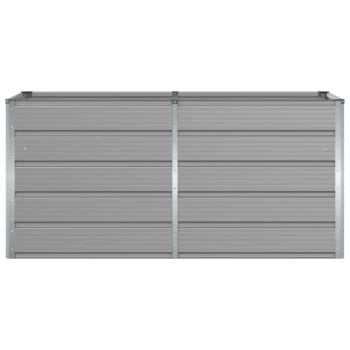 Pflanzkübel Hellgrau 160 x 80 x 75 cm Stahl