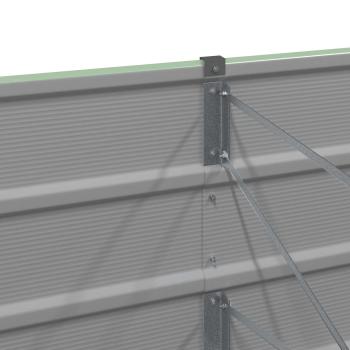 Pflanzkübel Grün 160 x 80 x 45 cm Stahl