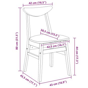 Esszimmerstühle 2 pcs Hellbraun 42 x 47.5 x 81 cm