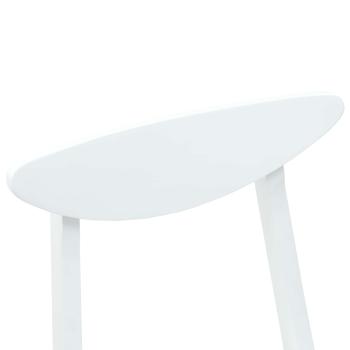 Esszimmerstühle 2 pcs Weiß 42 x 47.5 x 81 cm Massives Gummiholz